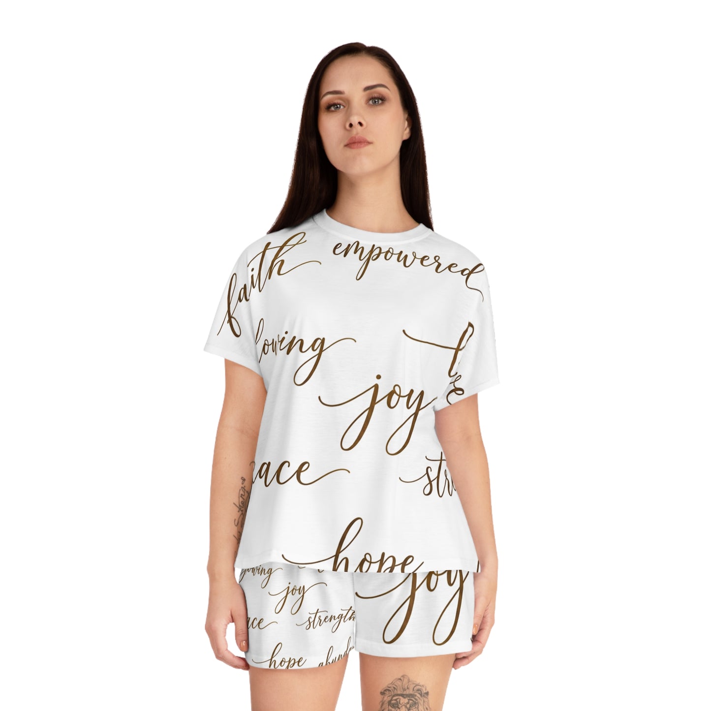 Inspirational Words Women's Pajama Set — Joy, Faith & Love Sleepwear