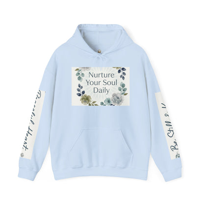 Nurture Your Soul Daily Hoodie – Floral Mindfulness Pullover