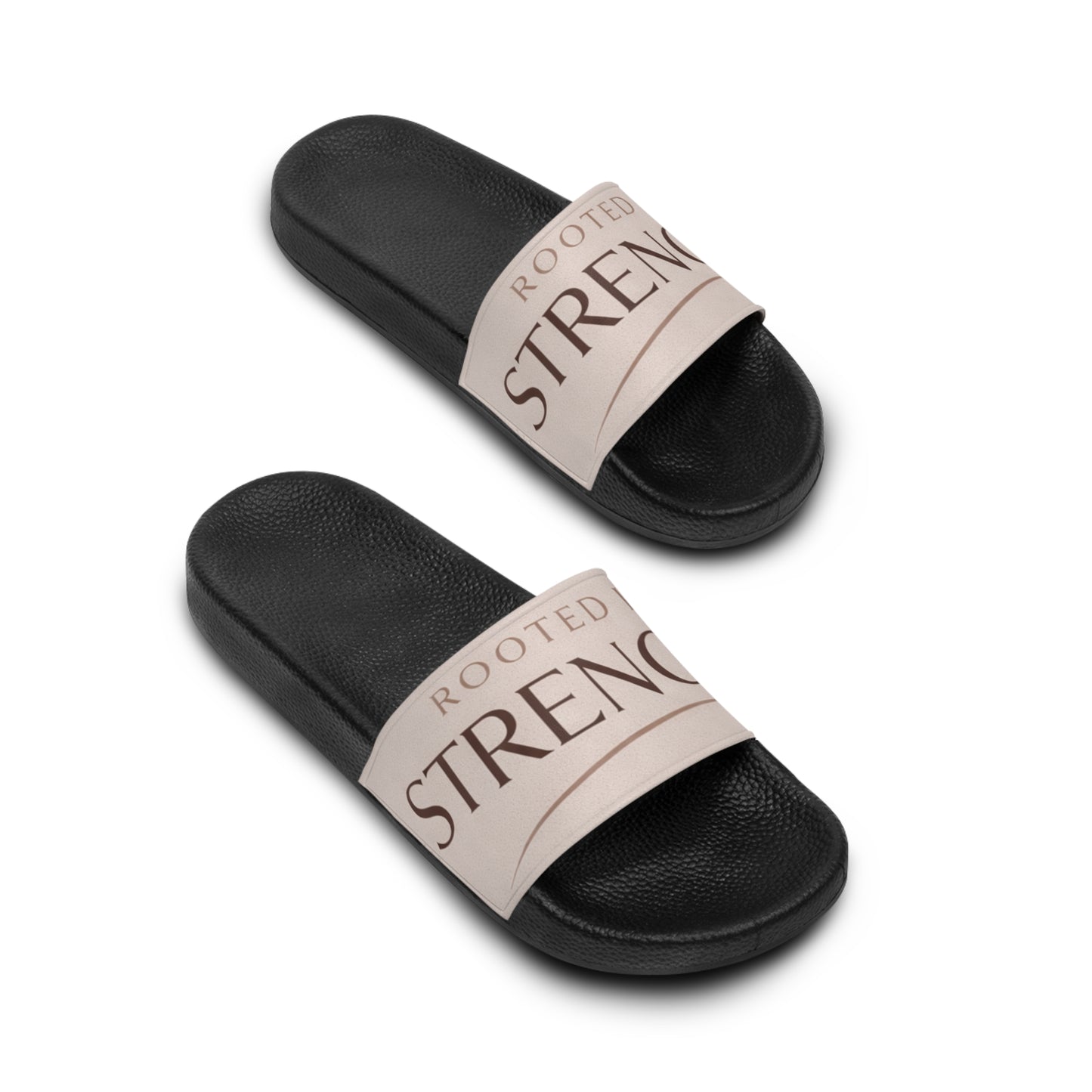 Strength Slide Sandals — "Rooted in Strength" Men's Pool Slides