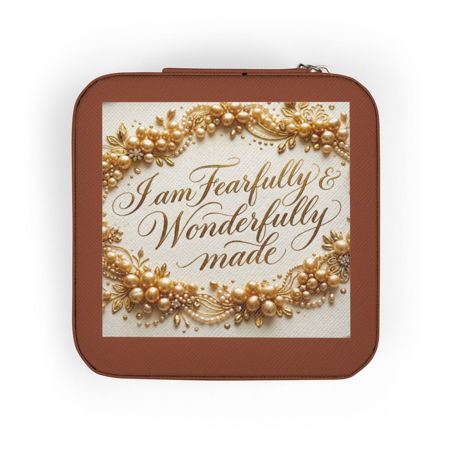 Travel Jewelry Case – “I Am Fearfully & Wonderfully Made” Compact Organizer