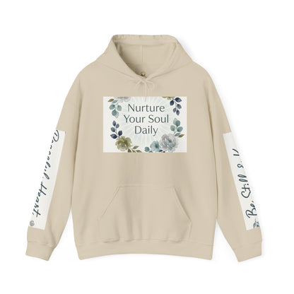 Nurture Your Soul Daily Hoodie – Floral Mindfulness Pullover