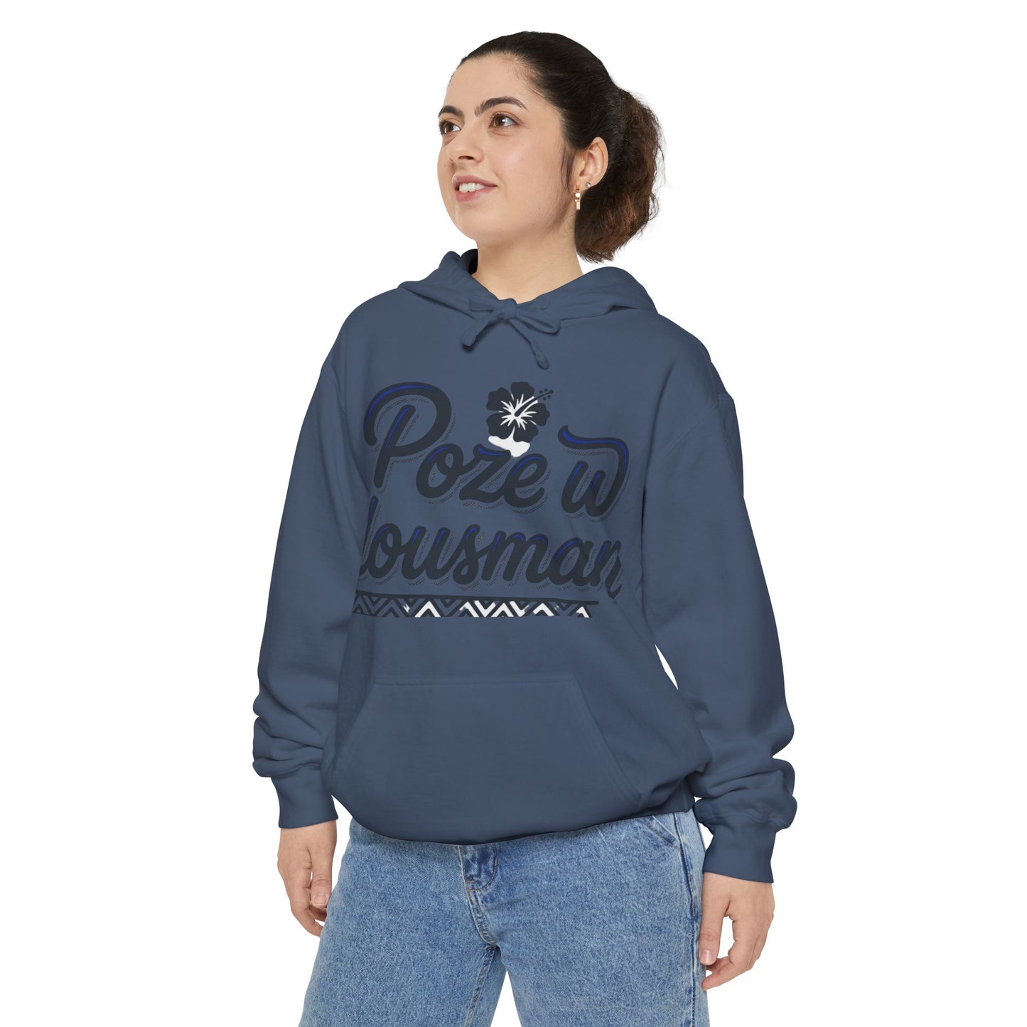 Haitian Phrase Hoodie — "Poze w dousman" with Map & "Sa pa konsène m" Graphic