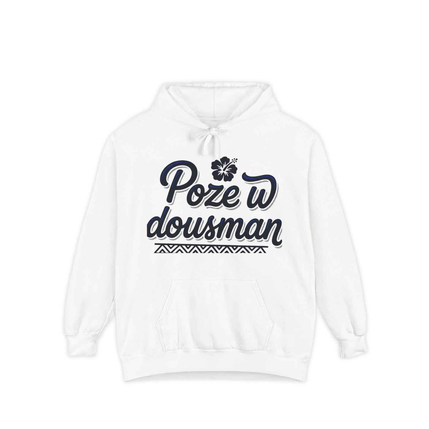 Haitian Phrase Hoodie — "Poze w dousman" with Map & "Sa pa konsène m" Graphic