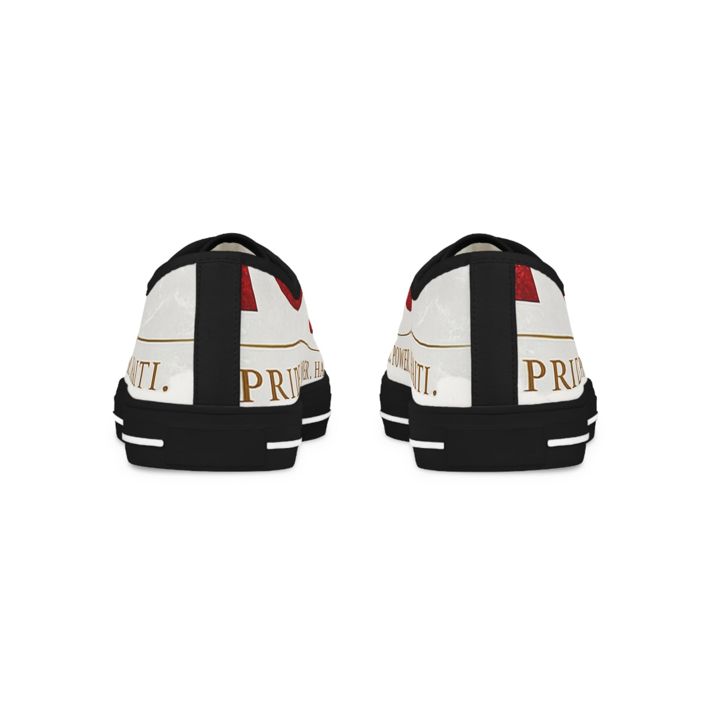 Haiti Pride Power Men's Low Top Sneakers