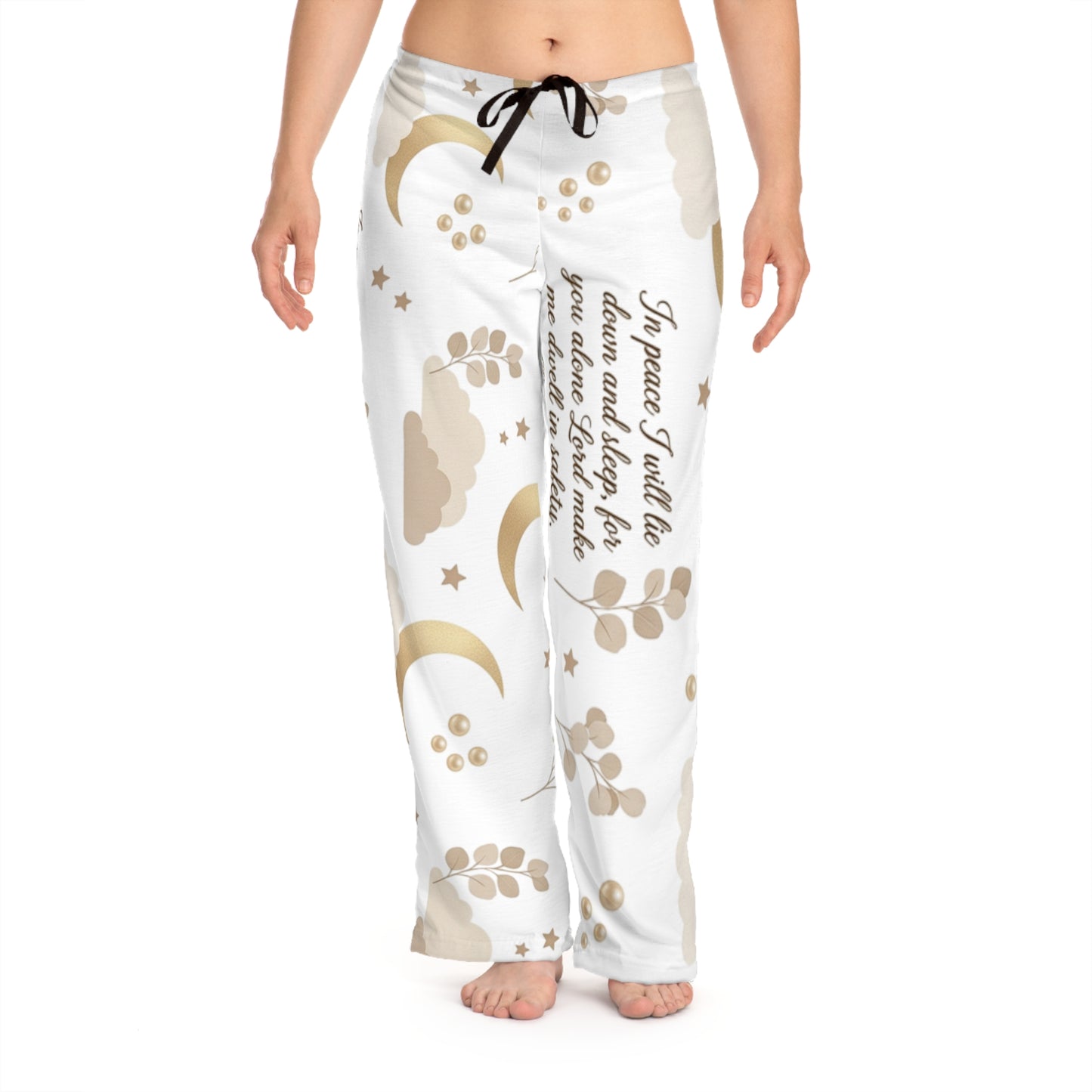 Sleepy Moon Women's Pajama Pants — Cozy Nighttime Loungewear with Sweet Dream Quote