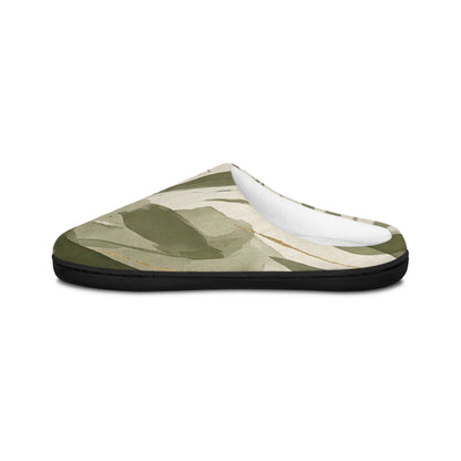 Men's Indoor Slippers — Olive Green Camo Comfort Slide