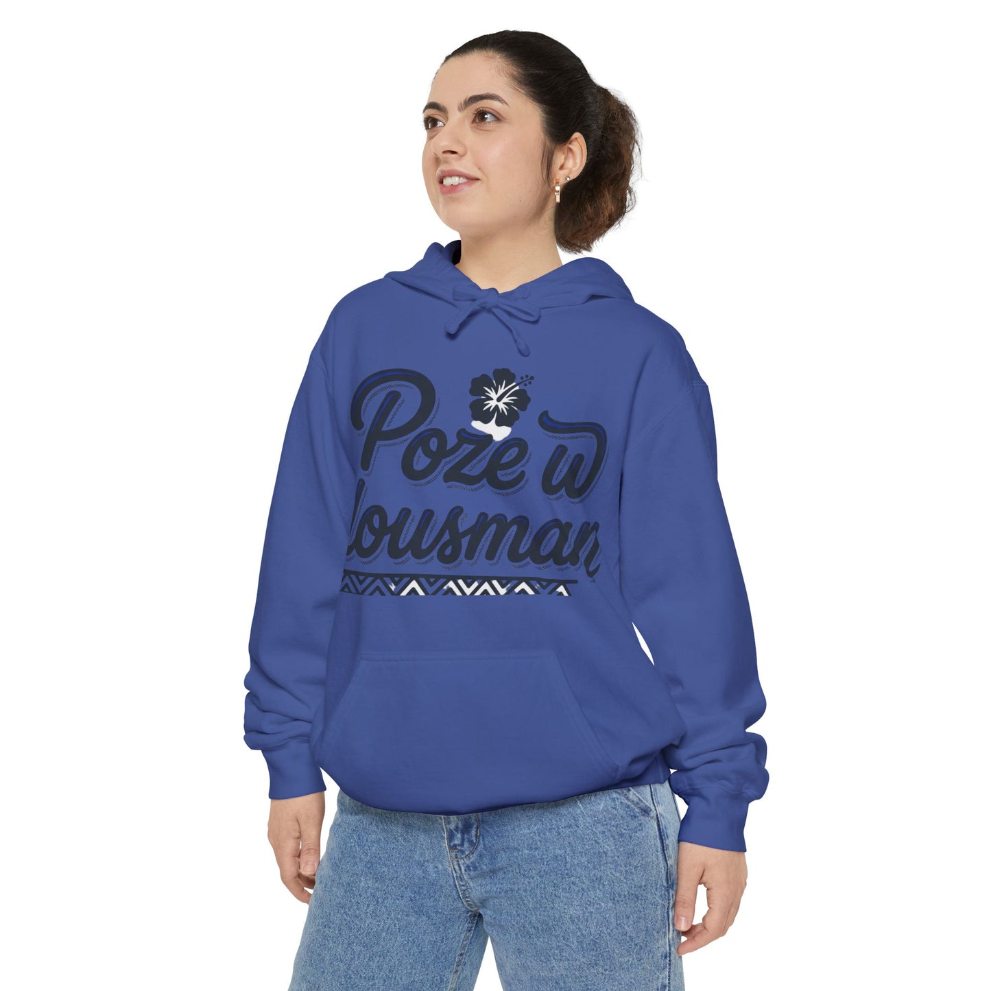 Haitian Phrase Hoodie — "Poze w dousman" with Map & "Sa pa konsène m" Graphic