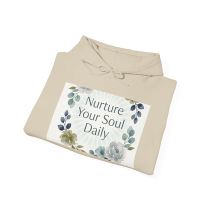 Nurture Your Soul Daily Hoodie – Floral Mindfulness Pullover