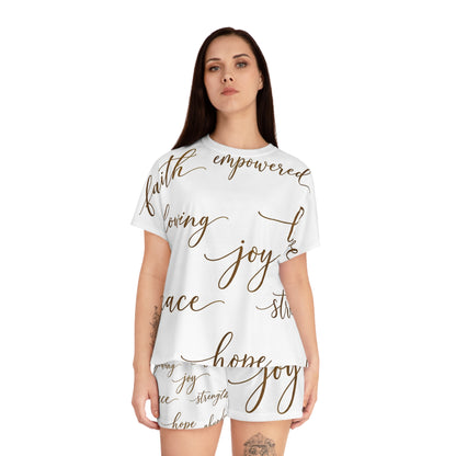 Inspirational Words Women's Pajama Set — Joy, Faith & Love Sleepwear