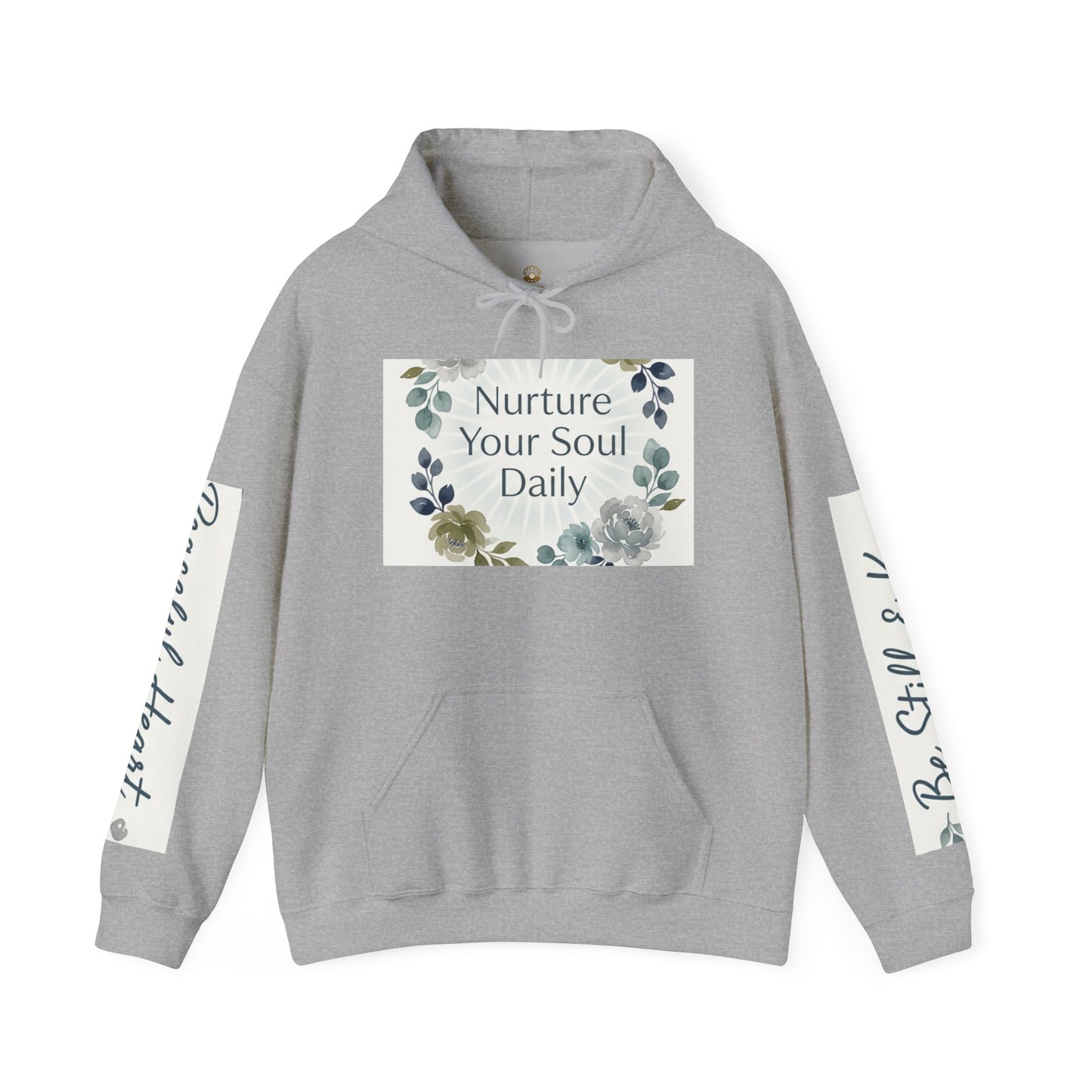 Nurture Your Soul Daily Hoodie – Floral Mindfulness Pullover
