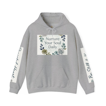 Nurture Your Soul Daily Hoodie – Floral Mindfulness Pullover