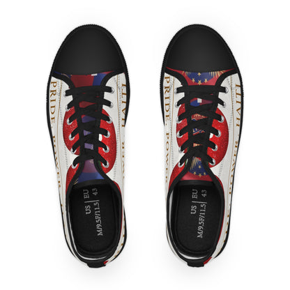 Haiti Pride Power Men's Low Top Sneakers