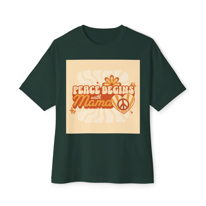 Oversized Tee - Peace Begins with Mama