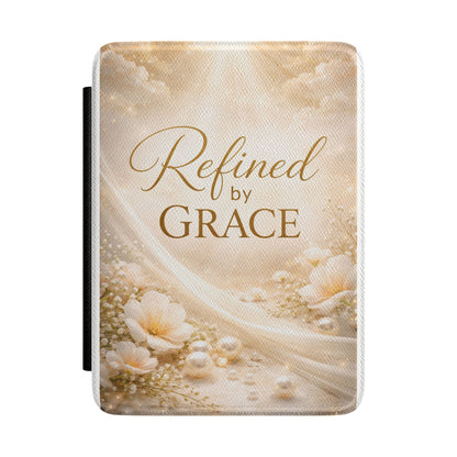 Kindle Case - "Refined by Grace" Floral Christian Protective Cover