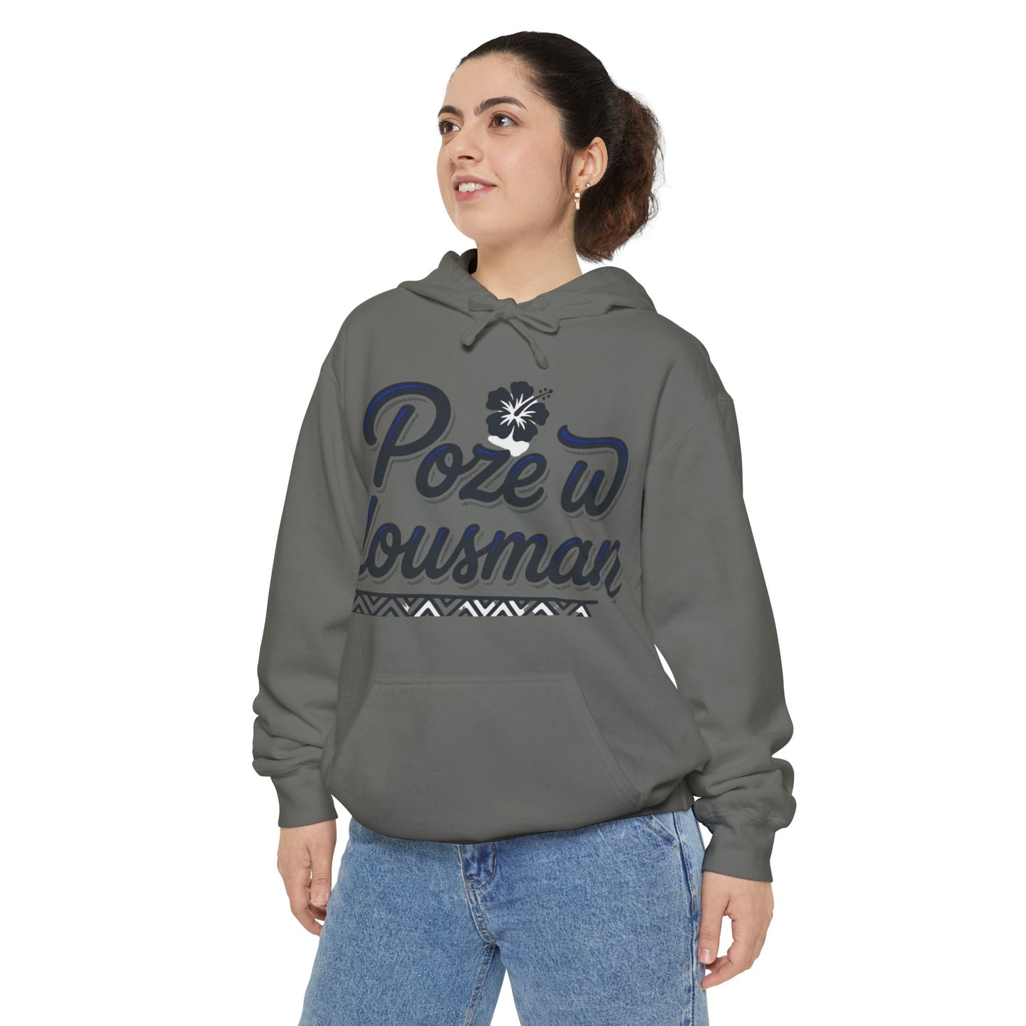 Haitian Phrase Hoodie — "Poze w dousman" with Map & "Sa pa konsène m" Graphic