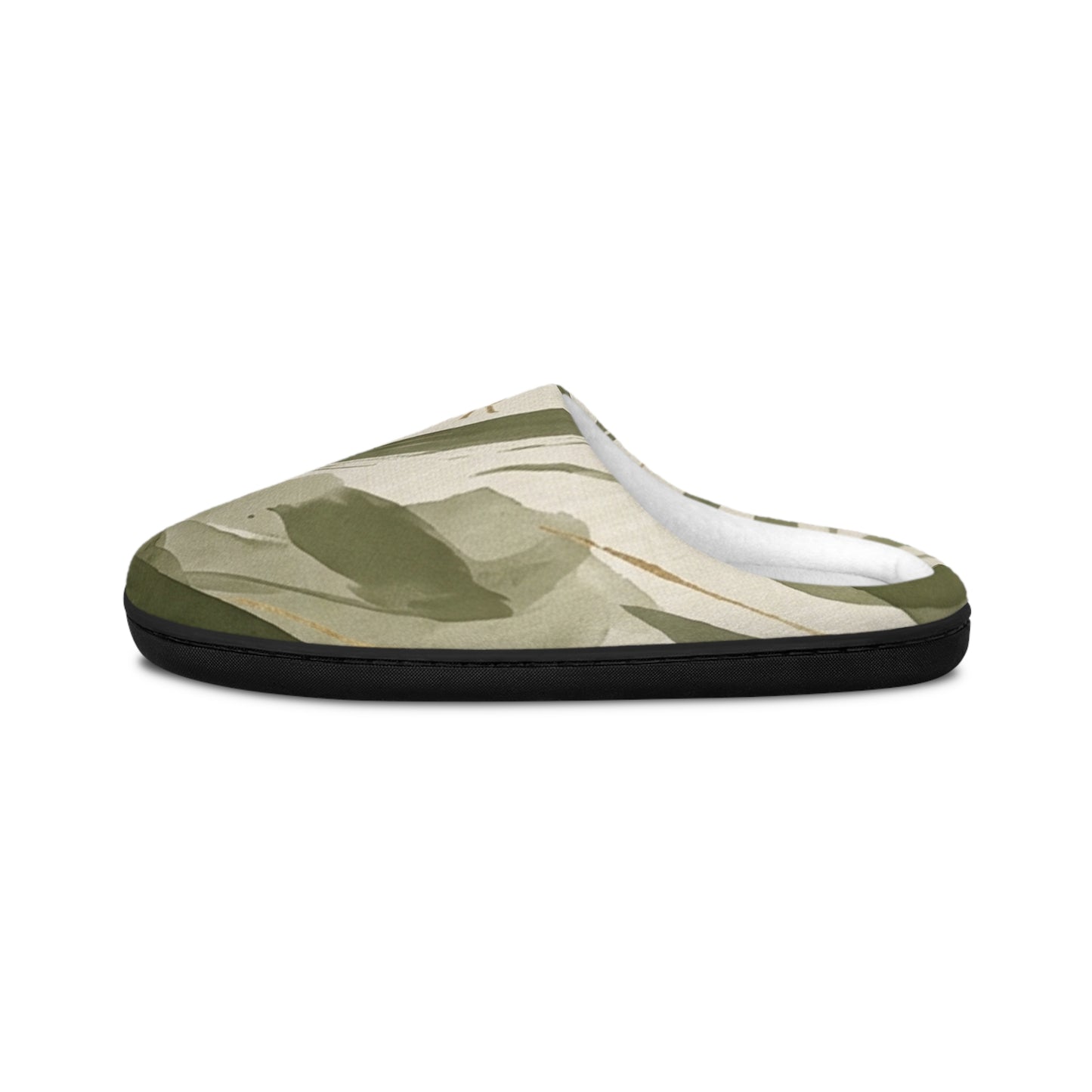 Men's Indoor Slippers — Olive Green Camo Comfort Slide