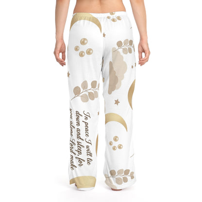 Sleepy Moon Women's Pajama Pants — Cozy Nighttime Loungewear with Sweet Dream Quote