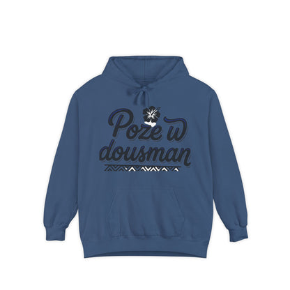 Haitian Phrase Hoodie — "Poze w dousman" with Map & "Sa pa konsène m" Graphic