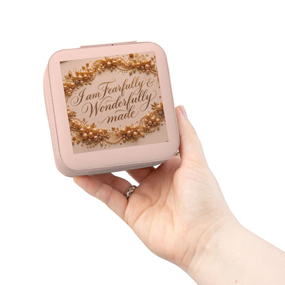 Travel Jewelry Case – “I Am Fearfully & Wonderfully Made” Compact Organizer