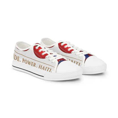 Haiti Pride Power Men's Low Top Sneakers