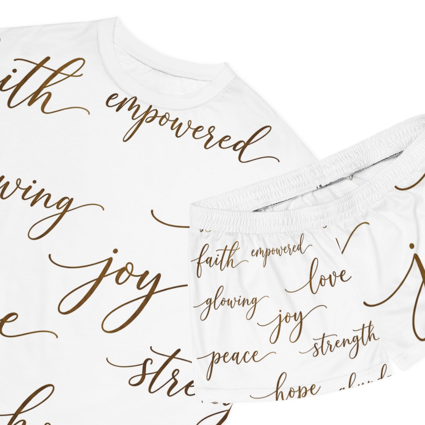 Inspirational Words Women's Pajama Set — Joy, Faith & Love Sleepwear