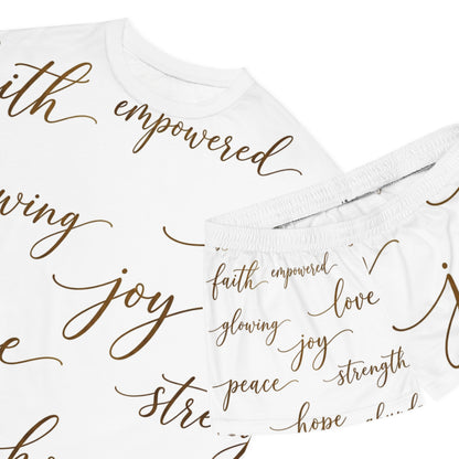 Inspirational Words Women's Pajama Set — Joy, Faith & Love Sleepwear