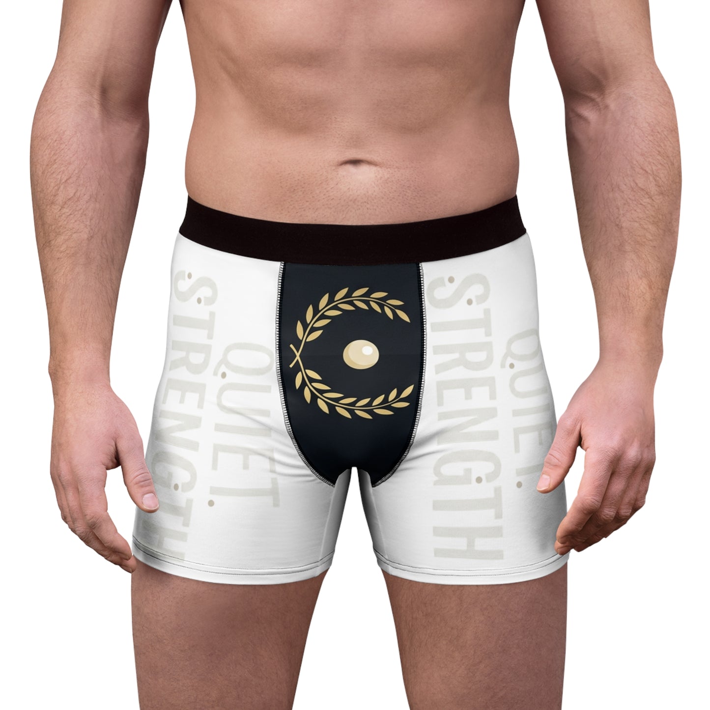 Quiet Strength Boxer Briefs — Men's Comfort Briefs with Laurel Emblem