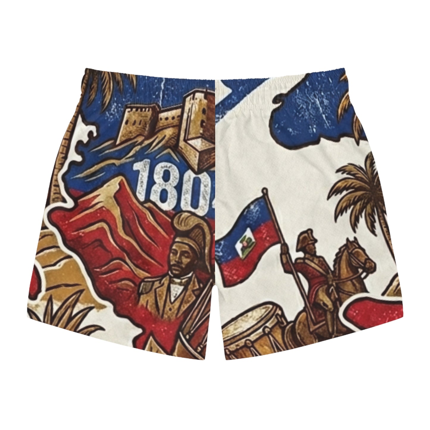 Haiti Flag 1804 Heritage All-Over Print Swim Trunks