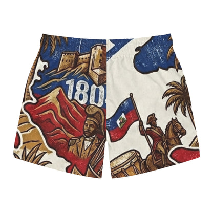 Haiti Flag 1804 Heritage All-Over Print Swim Trunks