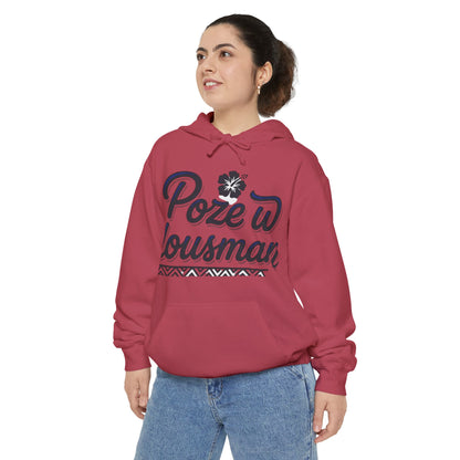 Haitian Phrase Hoodie — "Poze w dousman" with Map & "Sa pa konsène m" Graphic