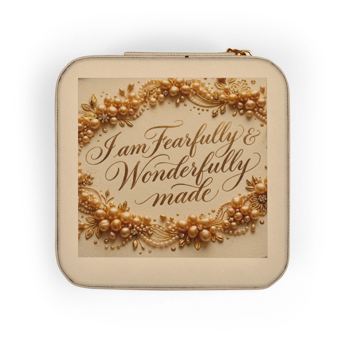 Travel Jewelry Case – “I Am Fearfully & Wonderfully Made” Compact Organizer