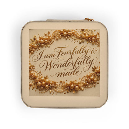 Travel Jewelry Case – “I Am Fearfully & Wonderfully Made” Compact Organizer