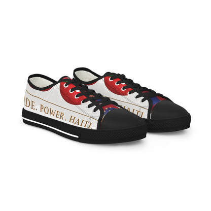 Haiti Pride Power Men's Low Top Sneakers