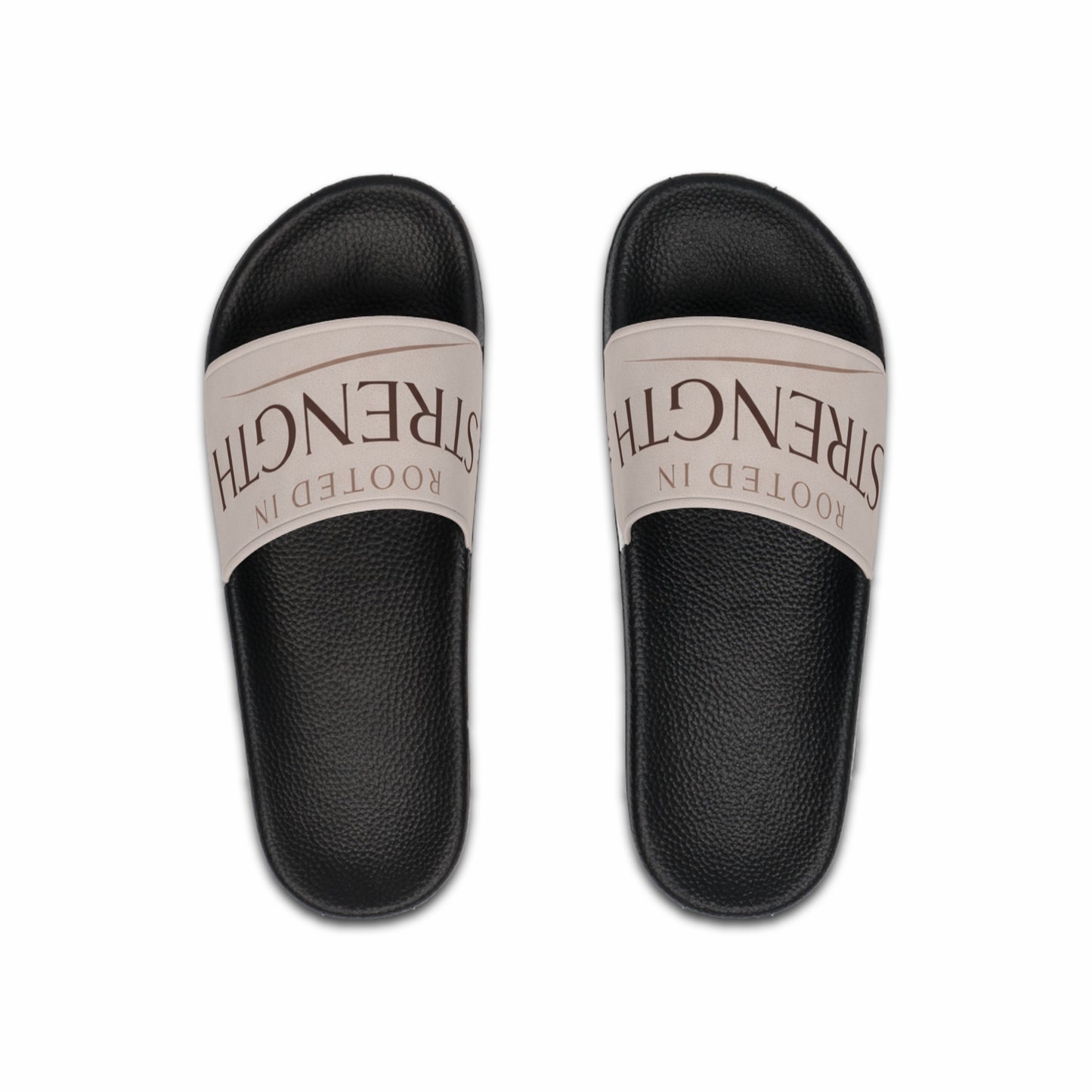 Strength Slide Sandals — "Rooted in Strength" Men's Pool Slides