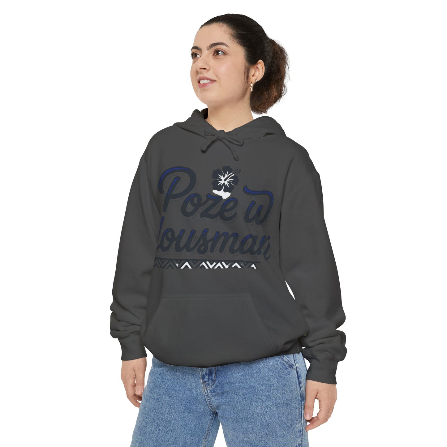 Haitian Phrase Hoodie — "Poze w dousman" with Map & "Sa pa konsène m" Graphic