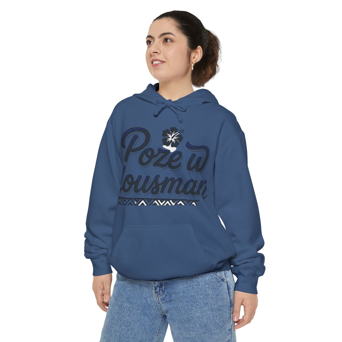 Haitian Phrase Hoodie — "Poze w dousman" with Map & "Sa pa konsène m" Graphic