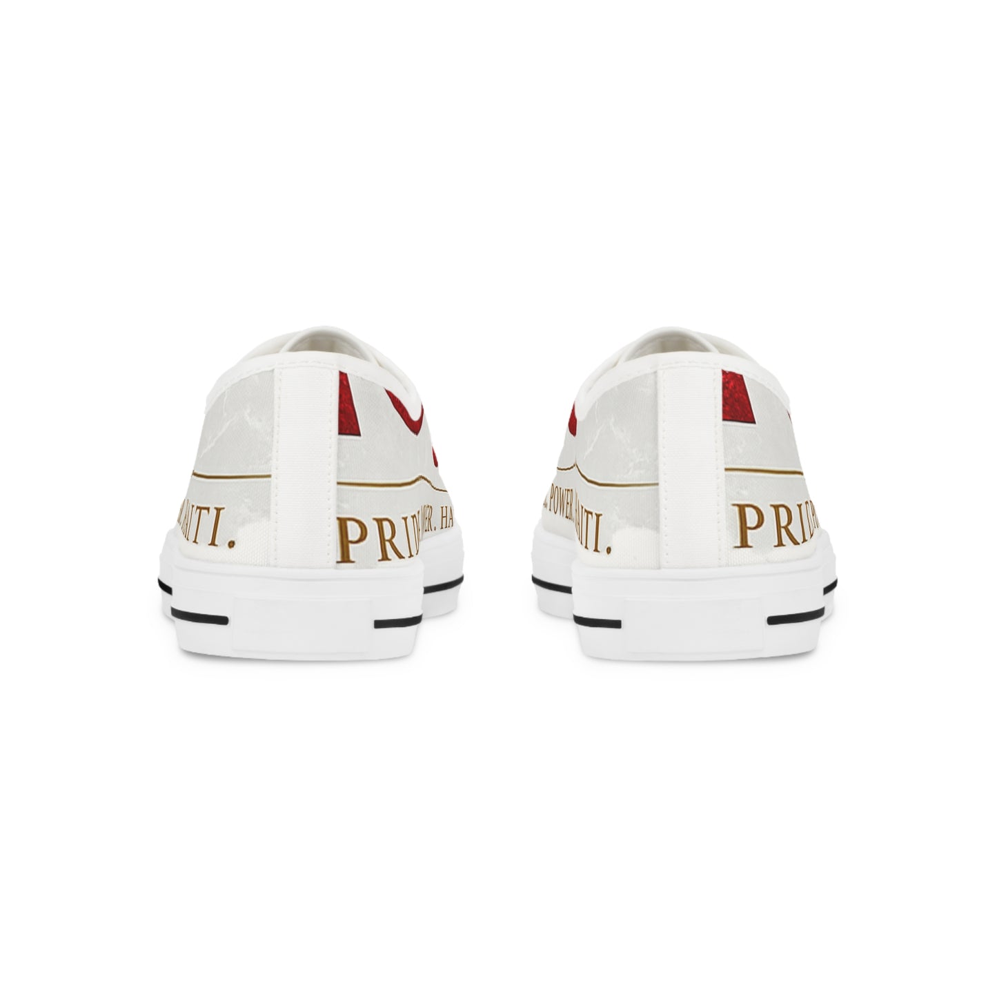 Haiti Pride Power Men's Low Top Sneakers