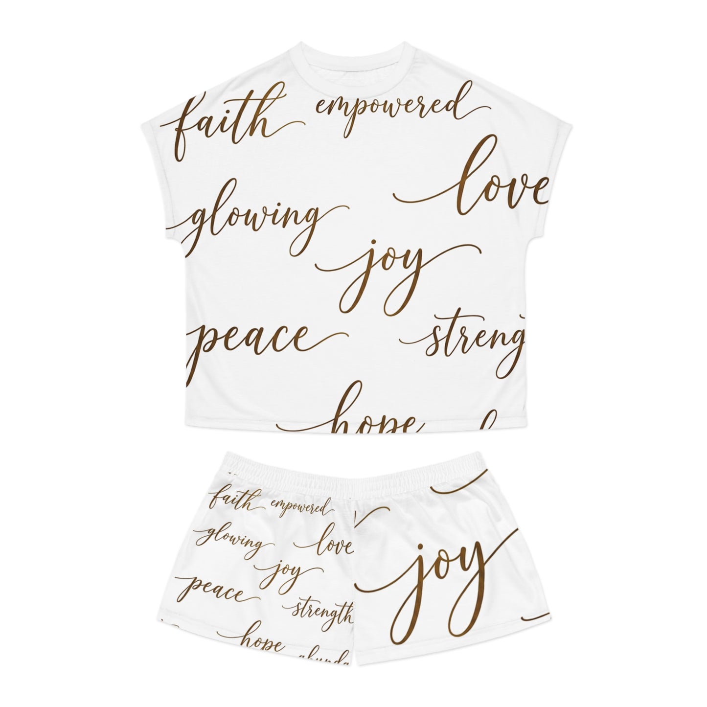 Inspirational Words Women's Pajama Set — Joy, Faith & Love Sleepwear