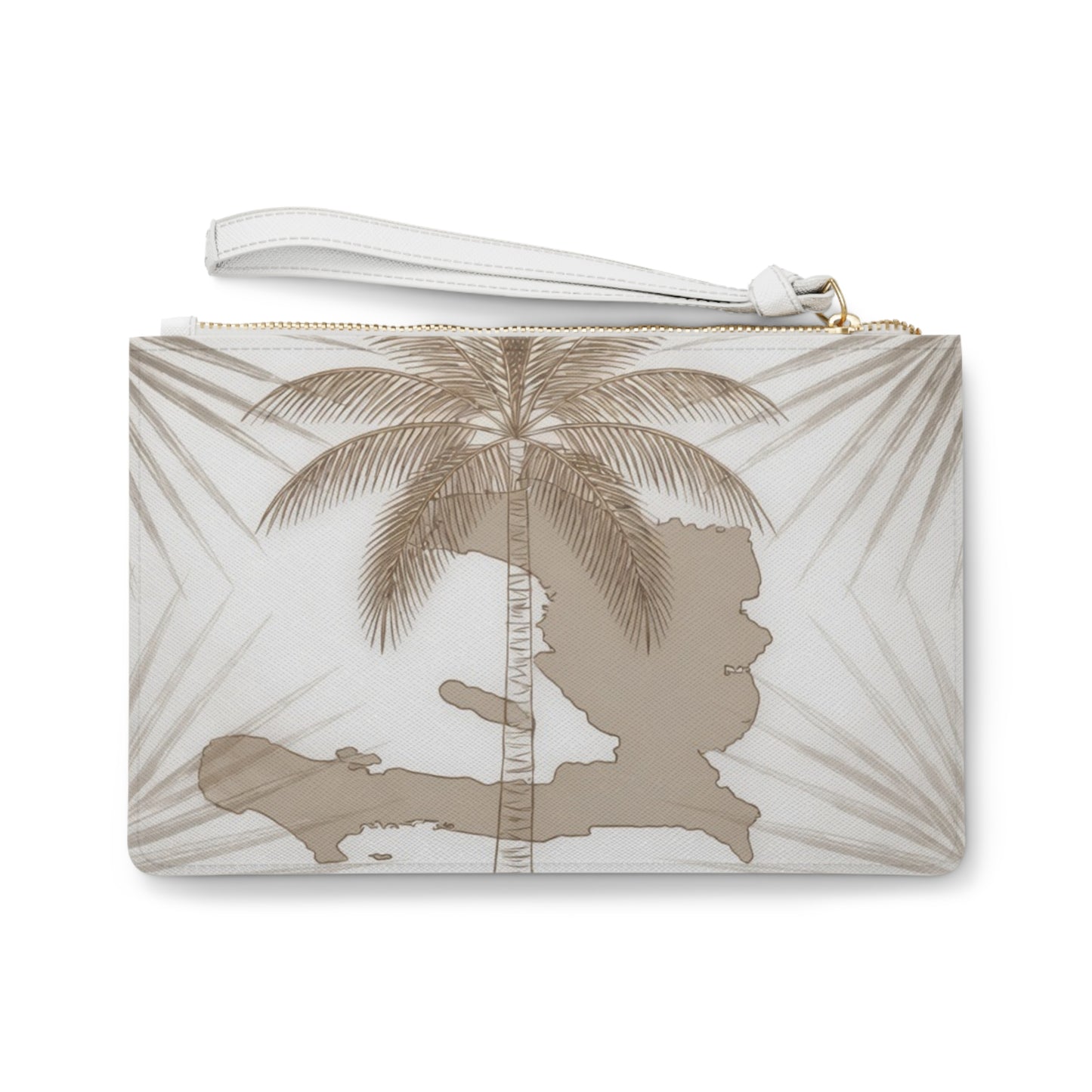 Haiti Map Clutch Bag — Dreaming in Red Blue Freedom Design