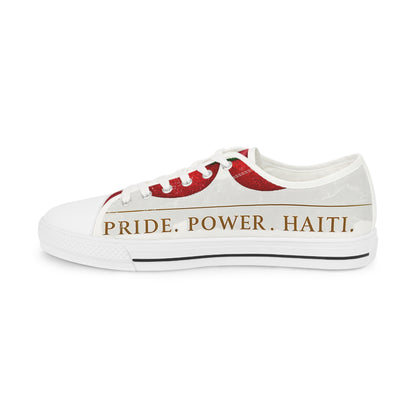 Haiti Pride Power Men's Low Top Sneakers