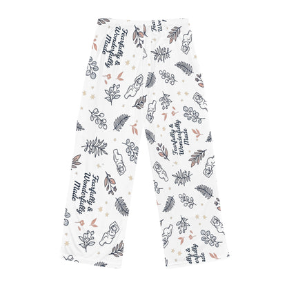 Seashell Floral Pattern Pajama Pants | Cozy Printed Lounge Bottoms