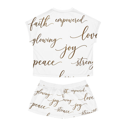 Inspirational Words Women's Pajama Set — Joy, Faith & Love Sleepwear