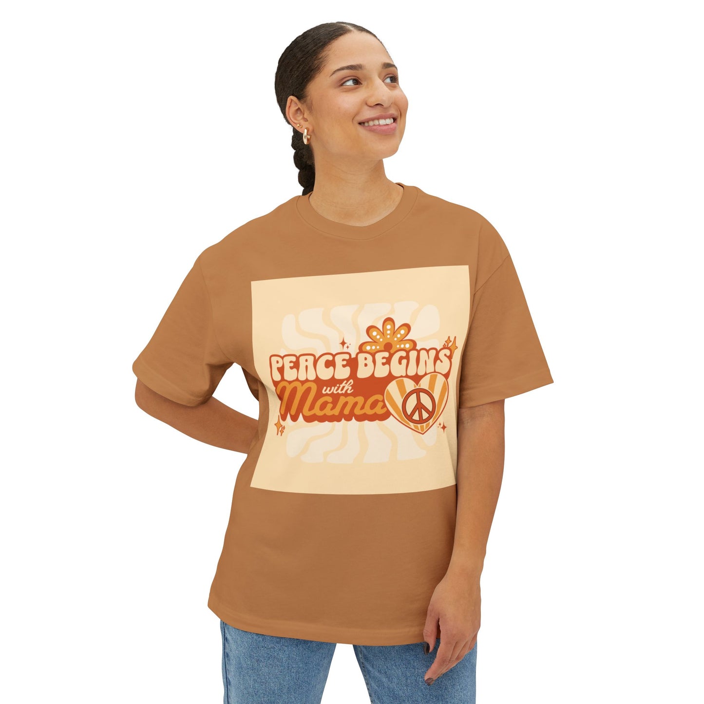 Oversized Tee - Peace Begins with Mama