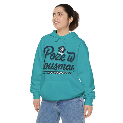 Haitian Phrase Hoodie — "Poze w dousman" with Map & "Sa pa konsène m" Graphic