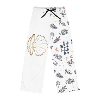 Seashell Floral Pattern Pajama Pants | Cozy Printed Lounge Bottoms