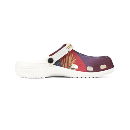 Haitian Flag EVA Foam Clogs — All-Over Print Crocs-Style Shoes
