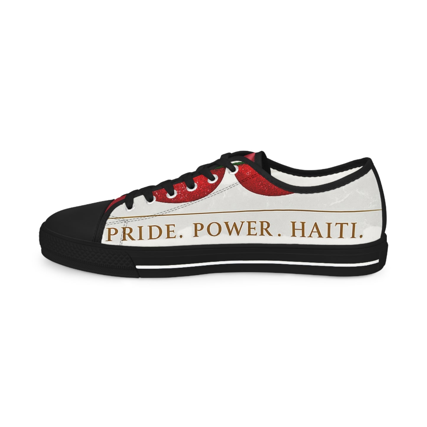 Haiti Pride Power Men's Low Top Sneakers