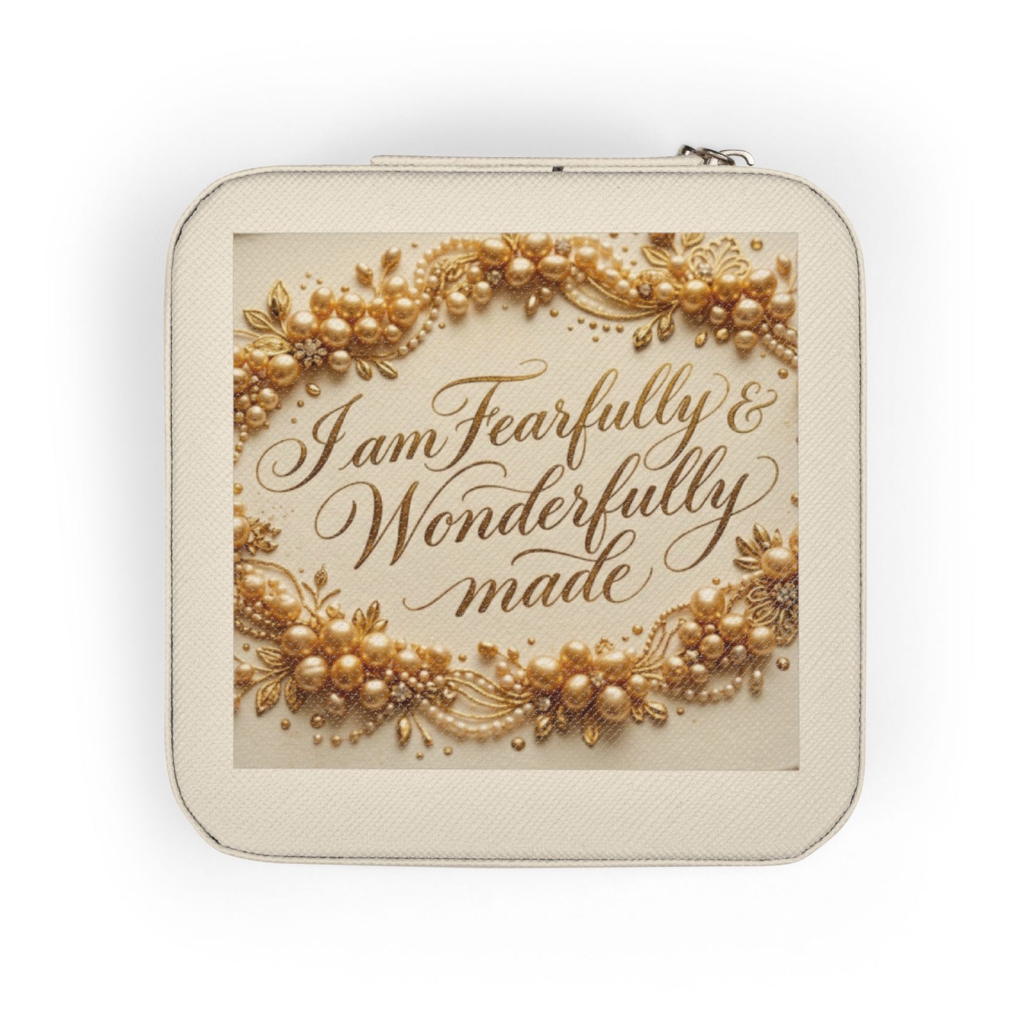 Travel Jewelry Case – “I Am Fearfully & Wonderfully Made” Compact Organizer