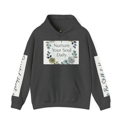 Nurture Your Soul Daily Hoodie – Floral Mindfulness Pullover
