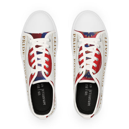 Haiti Pride Power Men's Low Top Sneakers